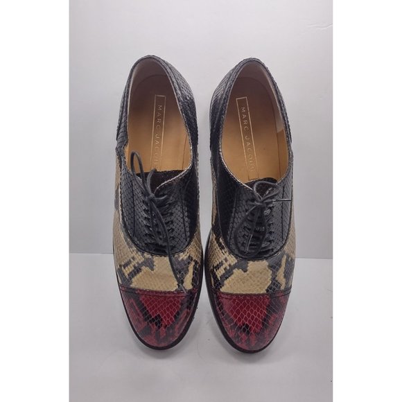 Marc Jacobs leather animal print oxfords size 9 - Picture 6 of 10